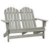 Silla Adirondack de jardín 2 plazas madera maciza abeto gris