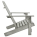 Silla Adirondack de jardín 2 plazas madera maciza abeto gris