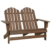 Silla Adirondack de jardín 2 plazas madera maciza abeto marrón