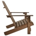 Silla Adirondack de jardín 2 plazas madera maciza abeto marrón