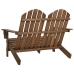 Silla Adirondack de jardín 2 plazas madera maciza abeto marrón