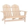 Silla Adirondack de jardín 2 plazas madera maciza de abeto