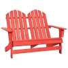 Silla Adirondack de jardín 2 plazas madera maciza de abeto rojo