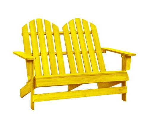 Silla Adirondack de jardín 2 plazas madera de abeto amarillo