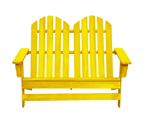 Silla Adirondack de jardín 2 plazas madera de abeto amarillo