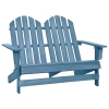 Silla Adirondack de jardín 2 plazas madera maciza de abeto azul