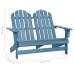 vidaXL Silla Adirondack de jardín 2 plazas madera maciza de abeto azul