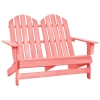 vidaXL Silla Adirondack de jardín 2 plazas madera maciza de abeto rosa