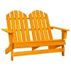 Silla Adirondack de jardín 2 plazas madera maciza abeto naranja