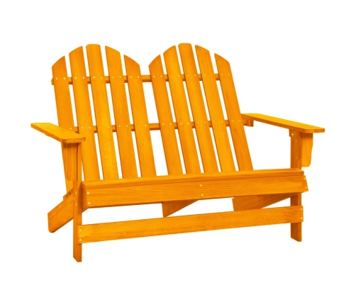 Silla Adirondack de jardín 2 plazas madera maciza abeto naranja