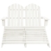 Silla Adirondack de jardín 2 plazas madera maciza abeto blanco