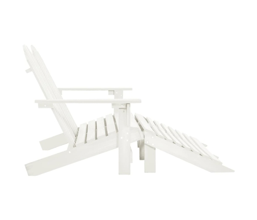 Silla Adirondack de jardín 2 plazas madera maciza abeto blanco