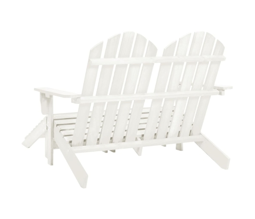 Silla Adirondack de jardín 2 plazas madera maciza abeto blanco