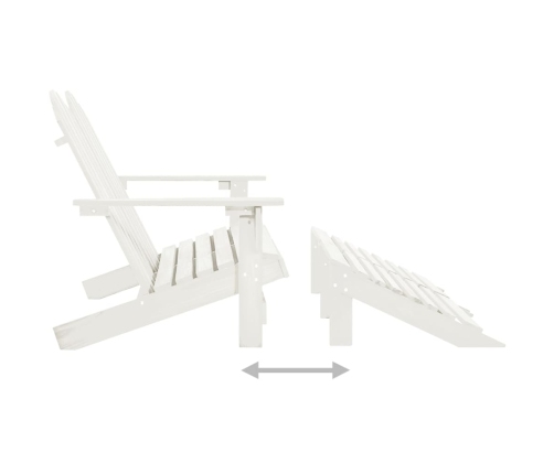 Silla Adirondack de jardín 2 plazas madera maciza abeto blanco