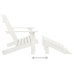 Silla Adirondack de jardín 2 plazas madera maciza abeto blanco