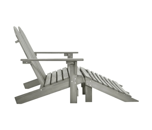 Silla Adirondack de jardín 2 plazas madera de abeto gris