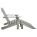 Silla Adirondack de jardín 2 plazas madera de abeto gris