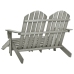 Silla Adirondack de jardín 2 plazas madera de abeto gris