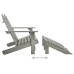 Silla Adirondack de jardín 2 plazas madera de abeto gris