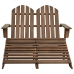 vidaXL Silla Adirondack de jardín 2 plazas madera de abeto marrón