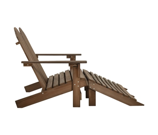 Silla Adirondack de jardín 2 plazas madera de abeto marrón