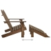 vidaXL Silla Adirondack de jardín 2 plazas madera de abeto marrón