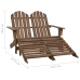 Silla Adirondack de jardín 2 plazas madera de abeto marrón