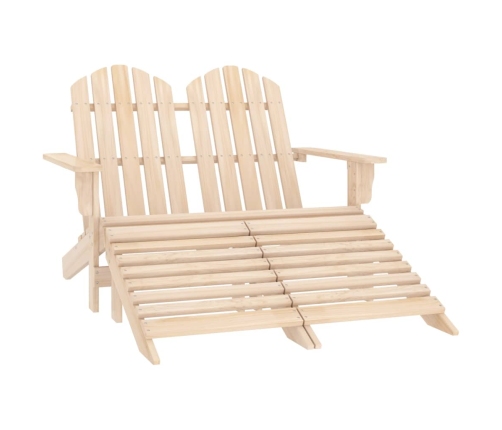 Silla Adirondack de jardín 2 plazas madera de abeto