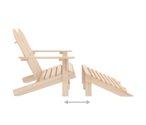 Silla Adirondack de jardín 2 plazas madera de abeto