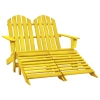 Silla Adirondack de jardín 2 plazas madera de abeto amarillo