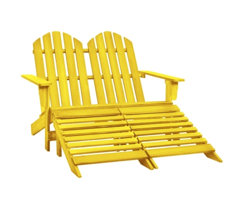 Silla Adirondack de jardín 2 plazas madera de abeto amarillo