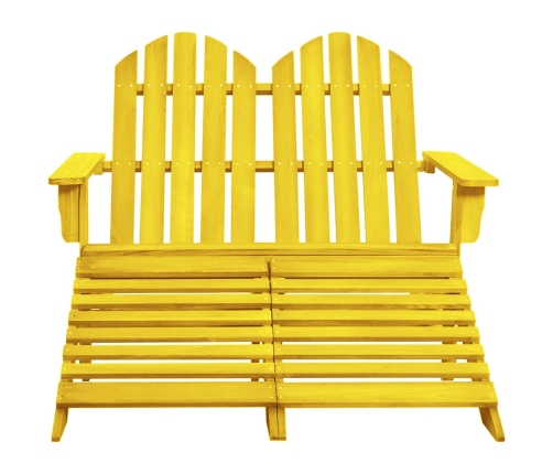 Silla Adirondack de jardín 2 plazas madera de abeto amarillo