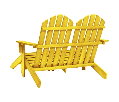 Silla Adirondack de jardín 2 plazas madera de abeto amarillo