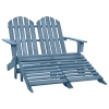 Silla Adirondack de jardín 2 plazas madera maciza de abeto azul