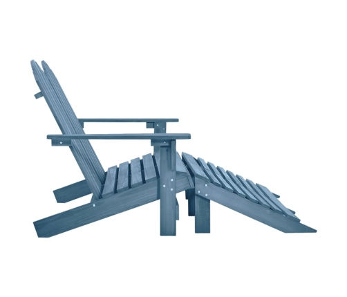 Silla Adirondack de jardín 2 plazas madera maciza de abeto azul