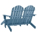 Silla Adirondack de jardín 2 plazas madera maciza de abeto azul