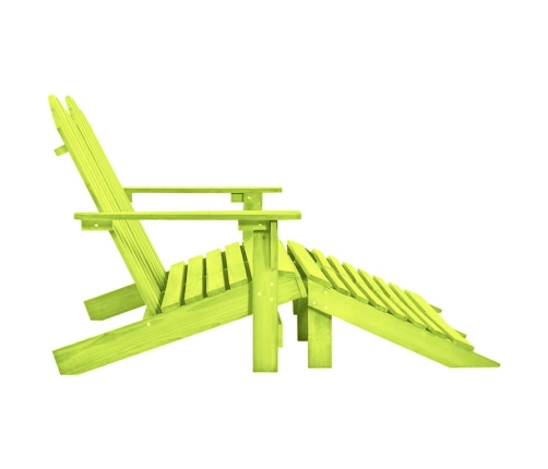 Silla Adirondack de jardín 2 plazas madera maciza abeto verde