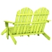 Silla Adirondack de jardín 2 plazas madera maciza abeto verde