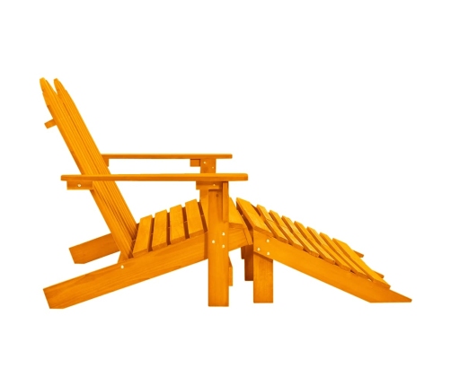 vidaXL Silla Adirondack de jardín 2 plazas madera maciza abeto naranja