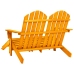 vidaXL Silla Adirondack de jardín 2 plazas madera maciza abeto naranja