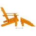 vidaXL Silla Adirondack de jardín 2 plazas madera maciza abeto naranja