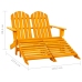 vidaXL Silla Adirondack de jardín 2 plazas madera maciza abeto naranja