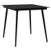 Juego de comedor para jardín 5 piezas ratán PVC negro