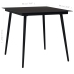 Juego de comedor para jardín 5 piezas ratán PVC negro