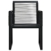 Juego de comedor para jardín 5 piezas ratán PVC negro
