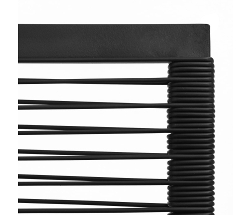 Juego de comedor para jardín 5 piezas ratán PVC negro