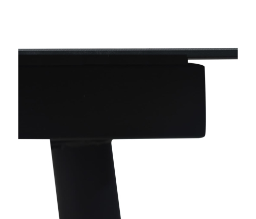 Juego de comedor para jardín 7 piezas ratán PVC negro