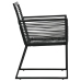 Juego de comedor para jardín 7 piezas ratán PVC negro