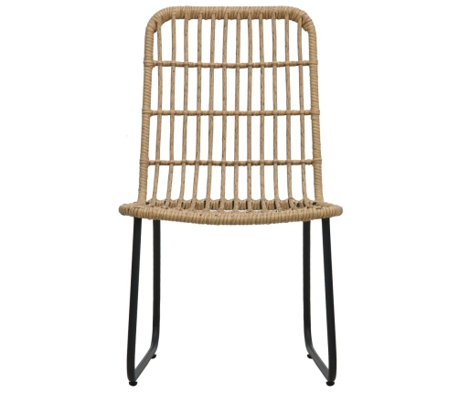 Juego de comedor para jardín 3 piezas ratán sintético y vidrio