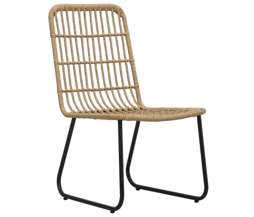 Juego de comedor para jardín 3 piezas ratán sintético y vidrio
